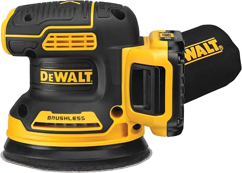 DEWALT 20V MAX Orbital Sander Cordless, 5-Inch Sander Tool, 2.Ah, 8,000-12,000 OPM, Variable Speed Dial, Storage Bag, Battery and Charger Included DCW210D1