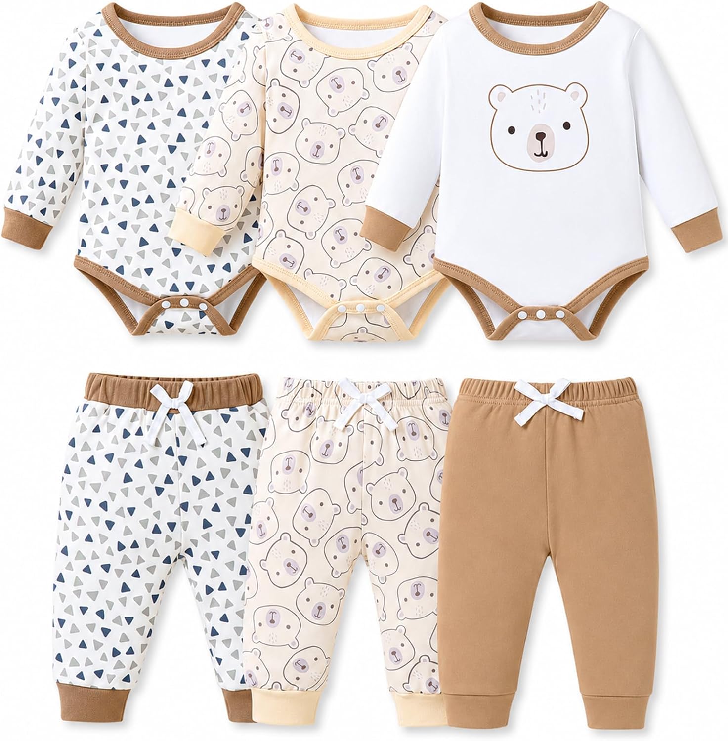 Jecson Baby Boy Clothe Baby Boy Outfits Soft Stretch Long Sleeve Set 0M-18M