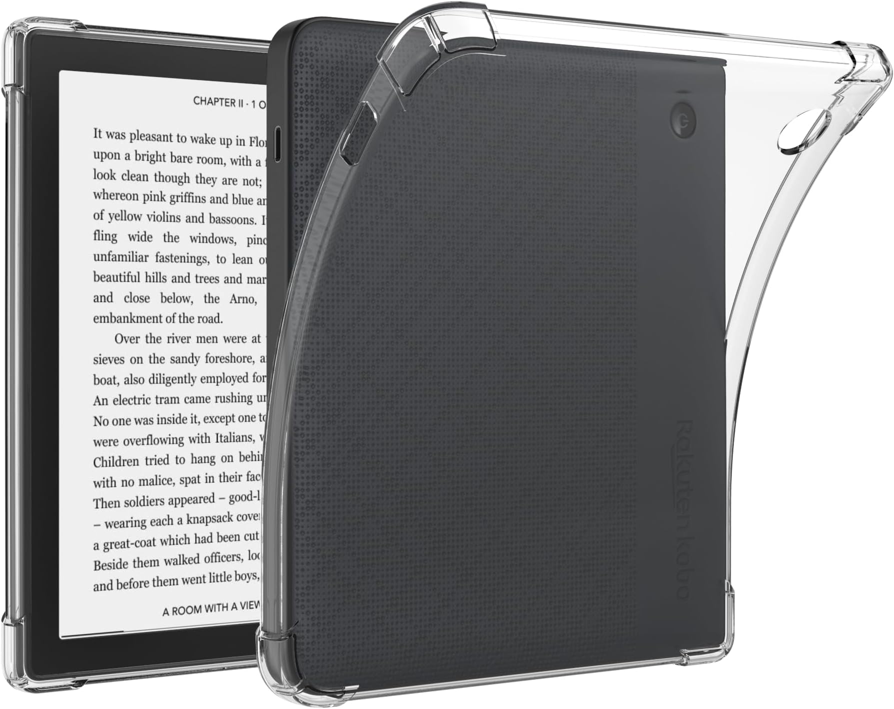 BOZHUORUI Clear Case for Kobo Libra 2 (2021 Released, Model N418) -Slim Lightweight Transparent Silicone Flexible Soft Back Cover (Clear)
