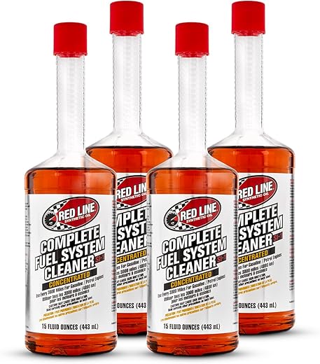 Red Line 60103 SI-1 Complete Fuel System Cleaner, Cleans and Prevents Corrosion in Fuel Systems, Cleans Injectors, Carburetors, Valve and Combustion Chamber Deposits - 15 Ounce (4 Pack)