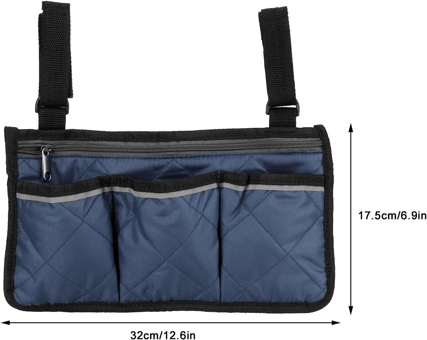 Wheelchair Side Organizer, Storage Bags with Pouches Travel Wheelchair