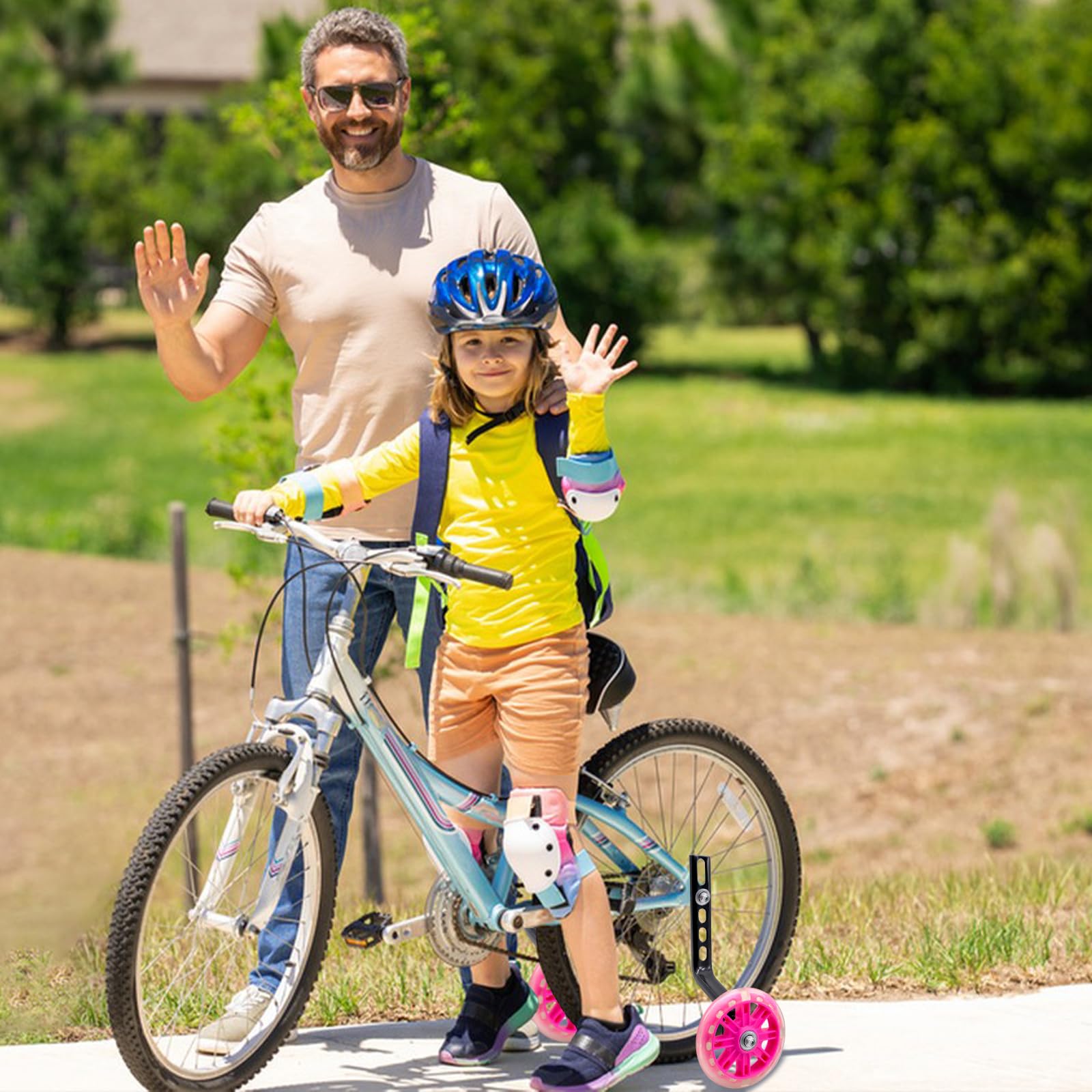 Ruote di Allenamento Bicicletta per Bambini, Universali Regolabili Ausiliarie per Bici 12-20 Pollice