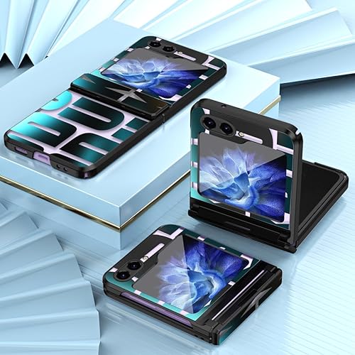 Miniatura 4 de Kowauri Funda para Samsung Galaxy Z Flip 5 con protección de bisagra, cubierta dura delgada para hombre y mujer, resistente a las caídas y a prueba
