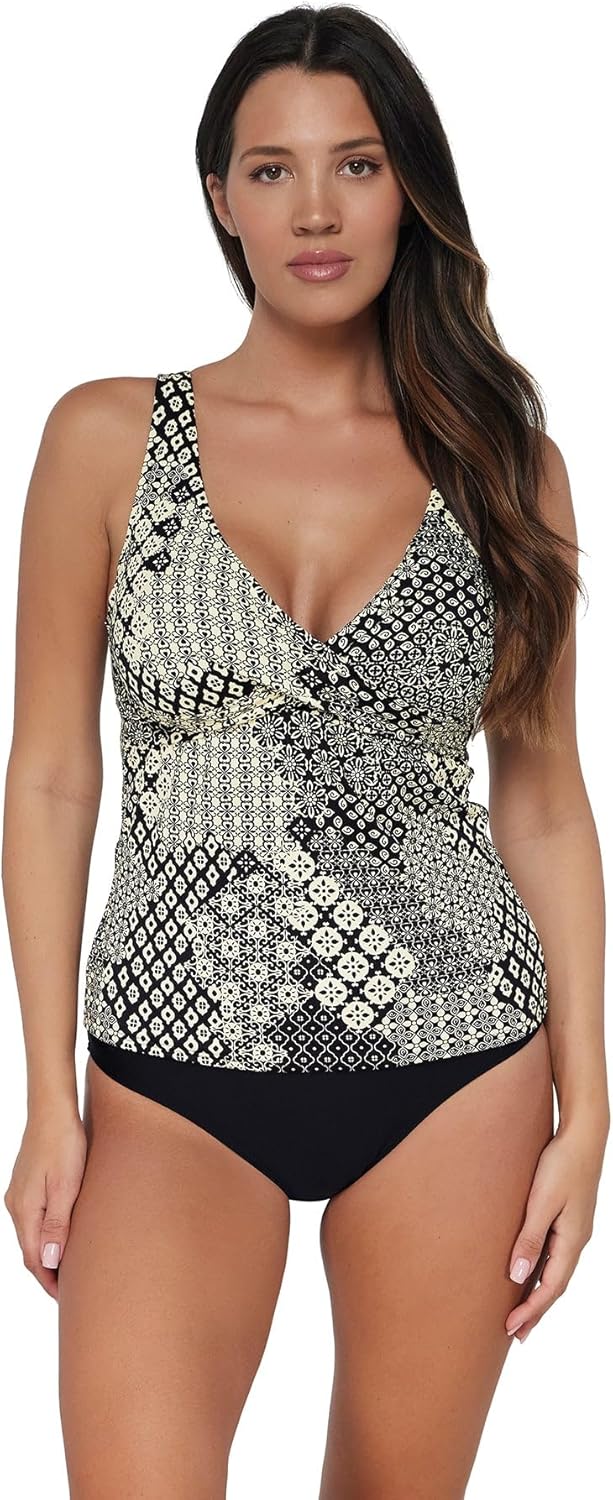 Sunsets Elsie Tankini Women's Swimsuit Top with Underwire in Textured Fabric (Bottom Not Included) - Image 5