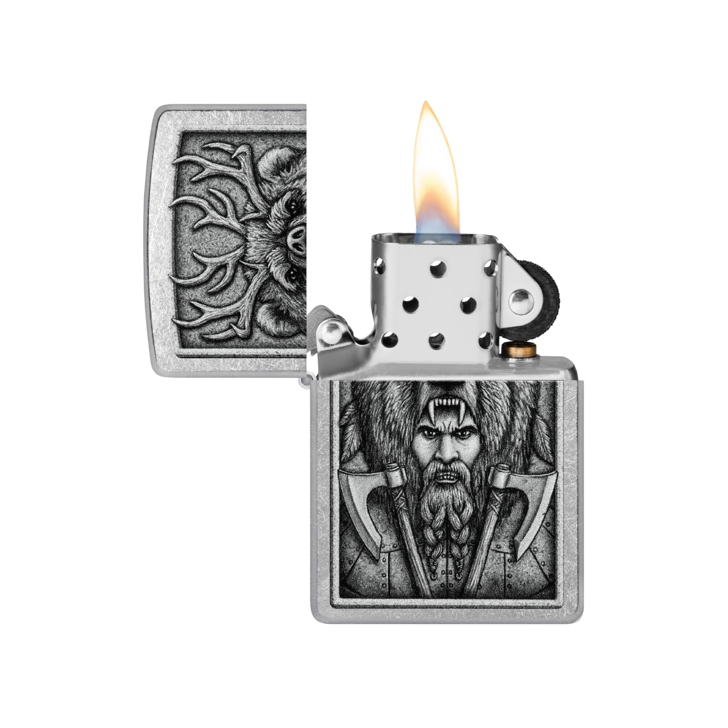 Zippo Barbarian Design Street Chrome Pocket Lighter