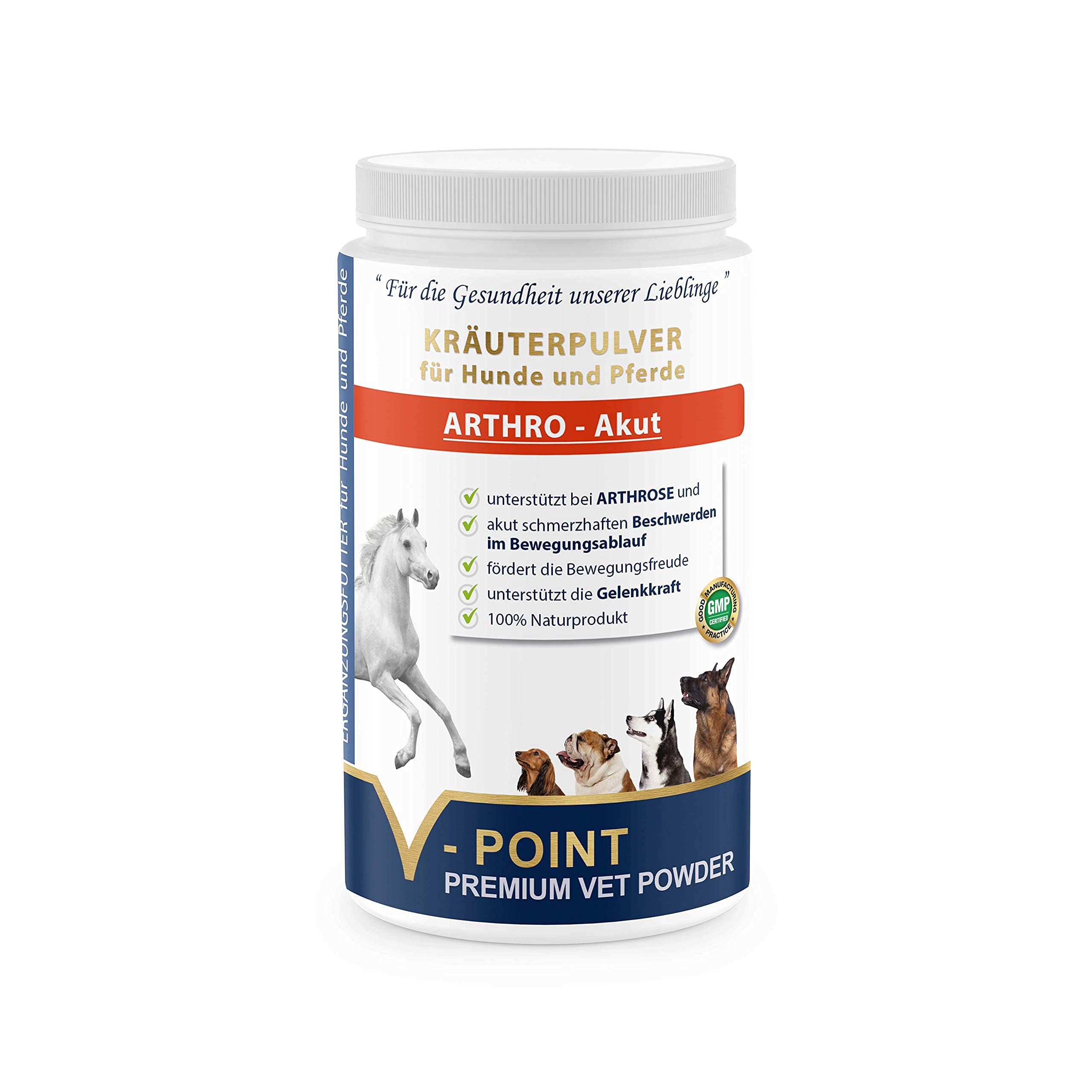 V-POINT ARTHRO Agudo para Dolores articulares Artrosis y dolencias agudas (500 g)