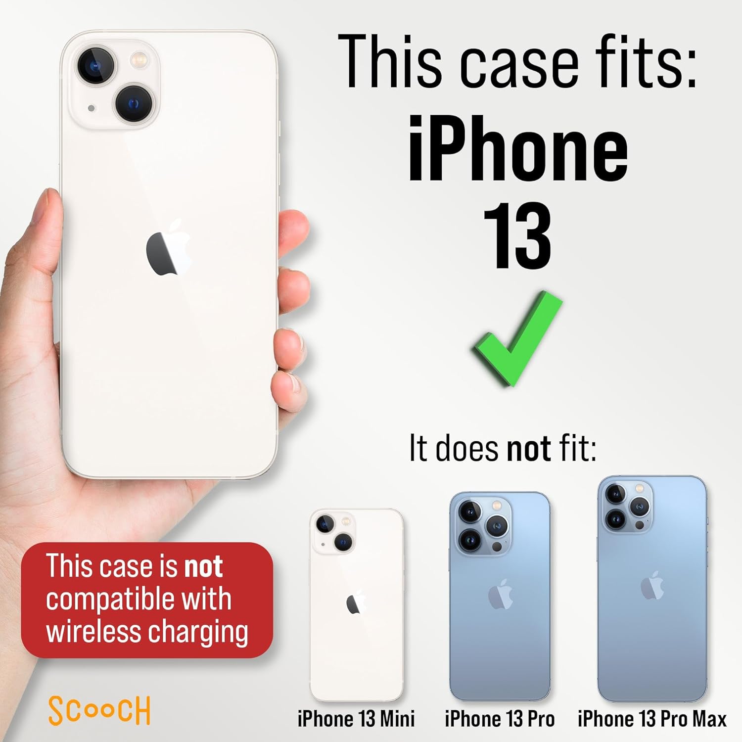 Scooch for iPhone 13 Case with Card Holder, Wingmate Wallet Case with Hidden Card Slot and RFID Protection for up to 4 Cards, 10-Foot Drop Protection, Black - Image 4