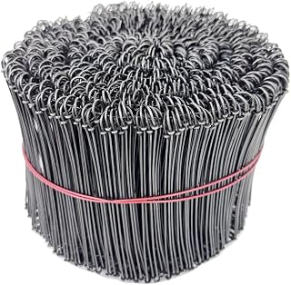 Zeluga 6in 16 Gauge Black Annealed Steel Rebar Wire Ties - 1000 Pc Double Loop for Construction Bundling