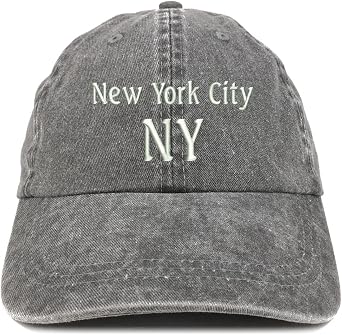 Trendy Apparel Shop New York City NY Embroidered Pigment Dyed Washed Baseball Cap