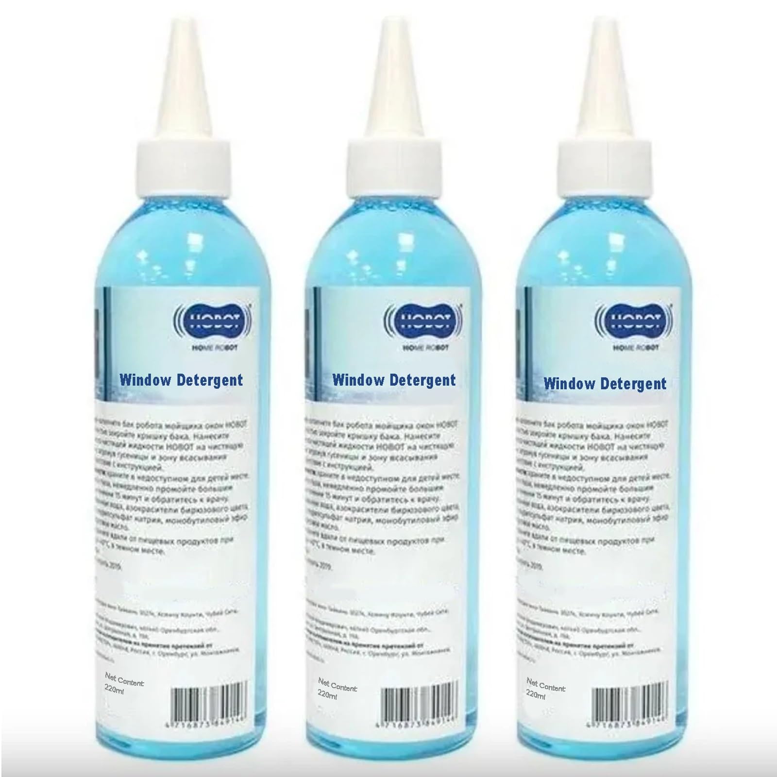 3x 220ml Detergente for finestre robot for pulizia finestre compatibile con HOBOT S7 Pro/S6 Pro/2S/298/388