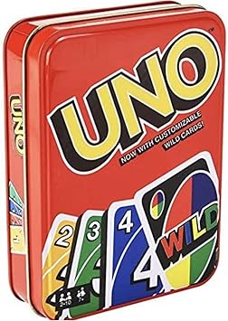 Mattel Games UNO Deluxe Card Game for with 112 Card Deck, Scoring Pad and Pencil, Kid Teen & Adult Game Night for 2 to 10 Players, Makes a Great Gift for 7 Year Olds and Up