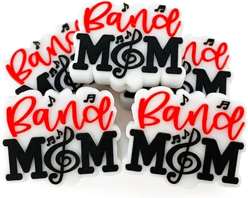 5 cuentas de silicona para mamá, cuentas espaciadoras de música para bolígrafos, joyería de bricolaje, llavero, fabricación de pulseras