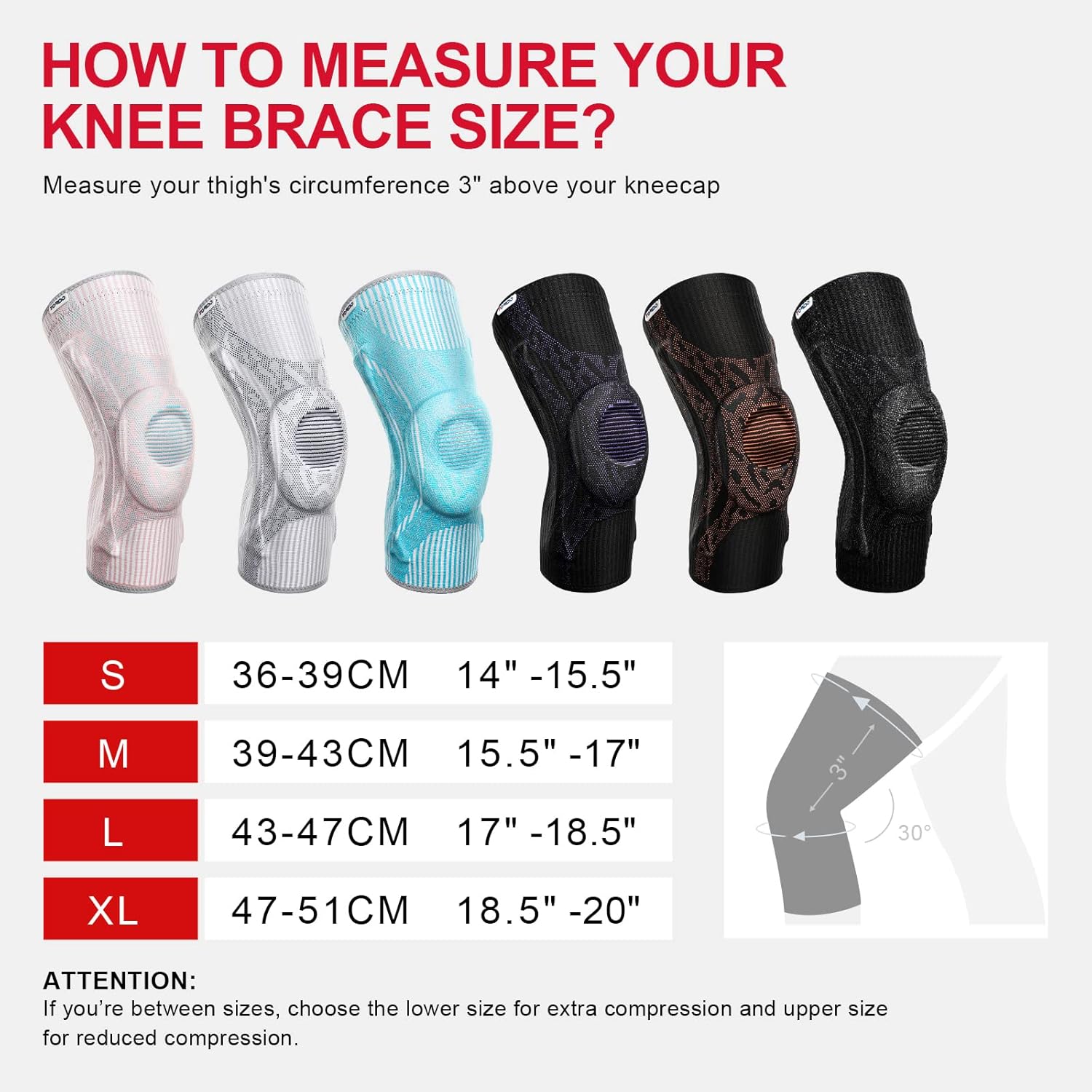 TORDO Knee Brace Compression Knee Sleeves Gel Pad Support & Side Stabilizers for Knee Pain, Patella Tendon Stabilizing, Meniscus Tear, Joint Pain Relief ACL for Man & Women Gym Weightlifting, Running