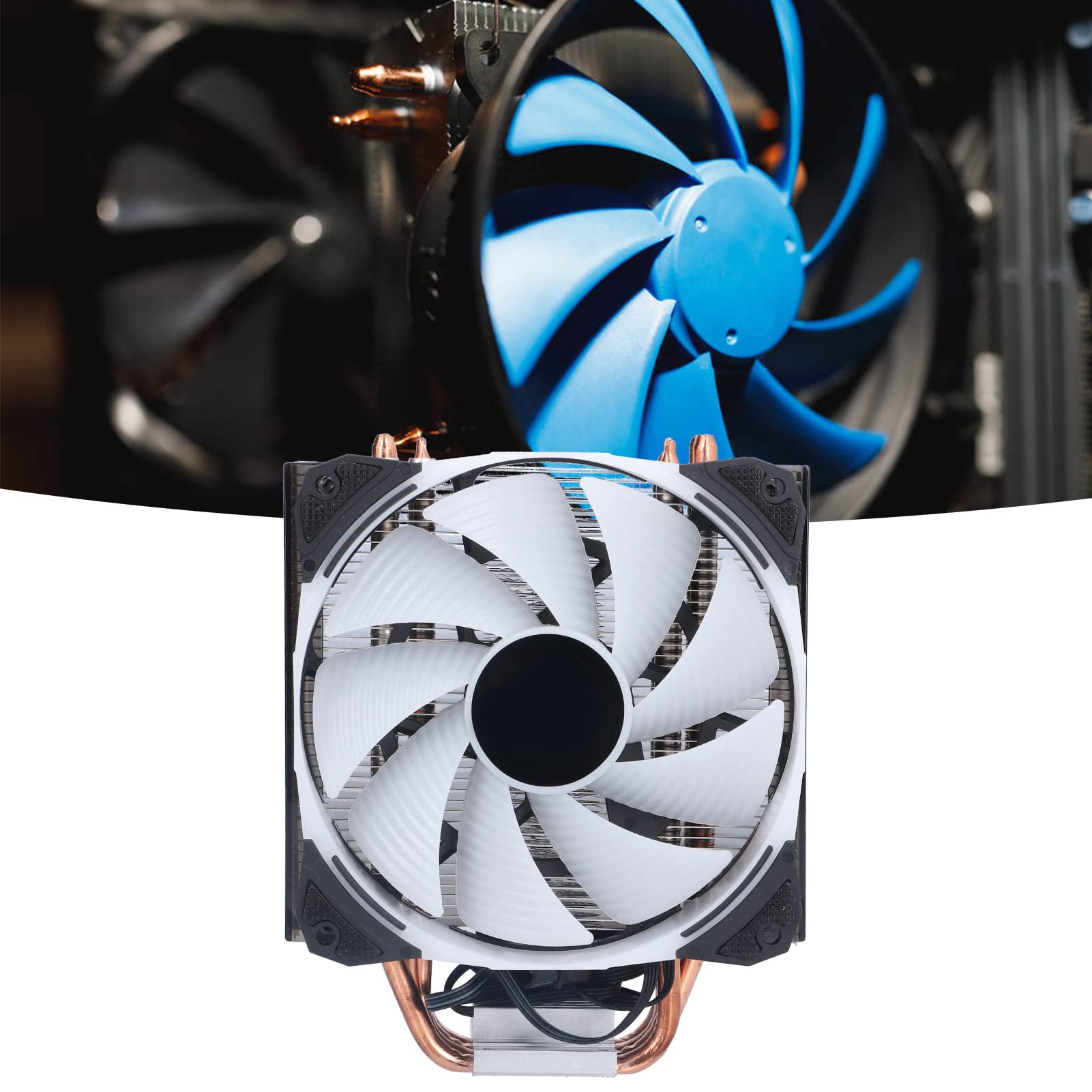 Yosoo Health Gear Chłodnica CPU, Czysta miedź 4 Rurki Cieplne, 120mm