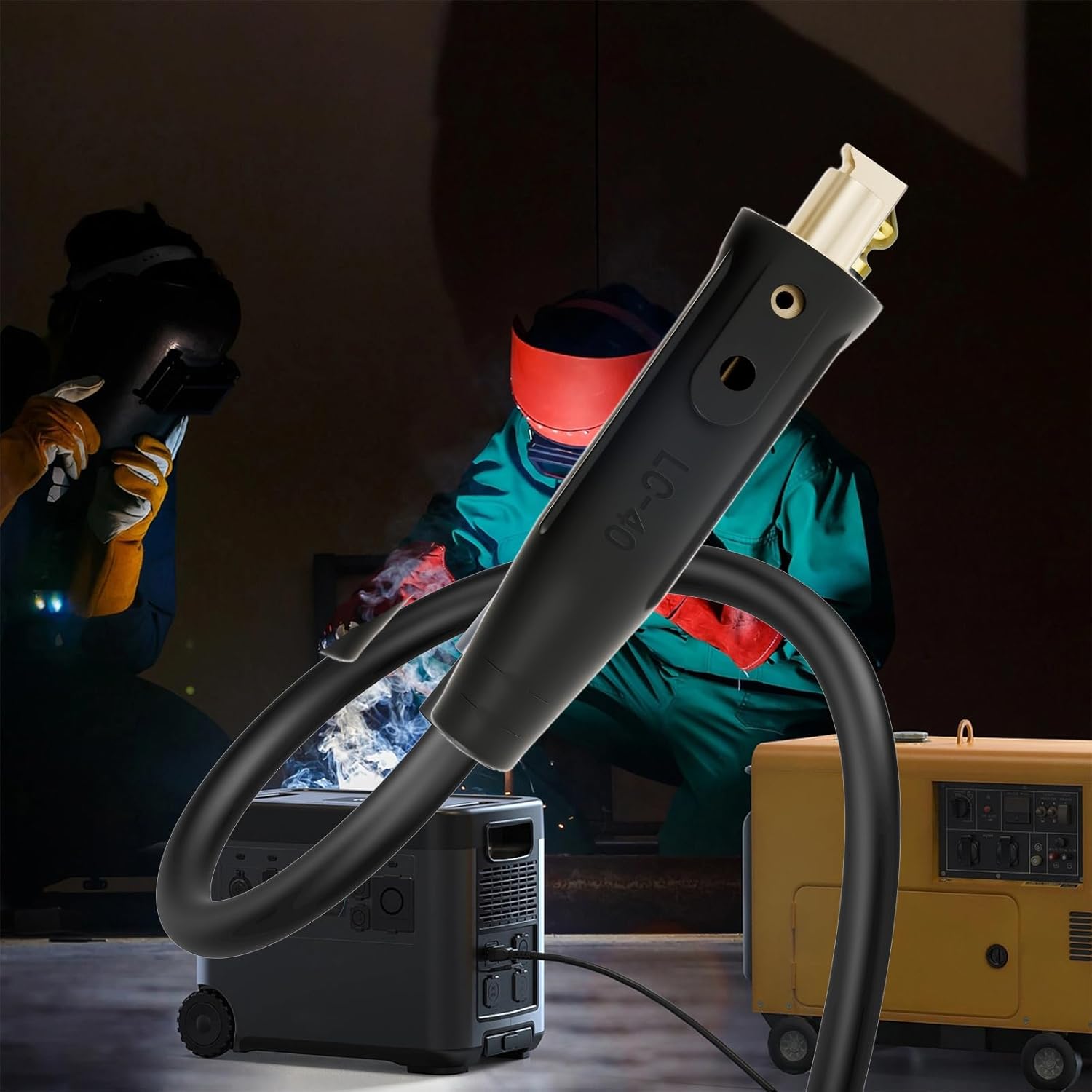 Plug and Play Welding Lead Quick Connector LC40 Cable Connector Versatile Weather Resistant Welding Cable Connector for DIY Repair Maintenance