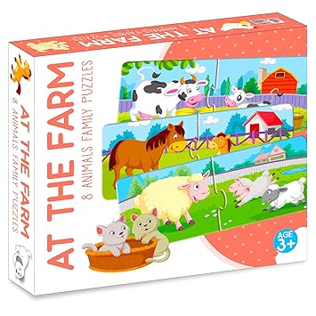 Hello Friend at The Farm & Animal Jigsaw Puzzle Boxes for Beginners Kids, 3+ yrs (Multicolour, Size 460 X 370 mm) (Farm Puzzle)