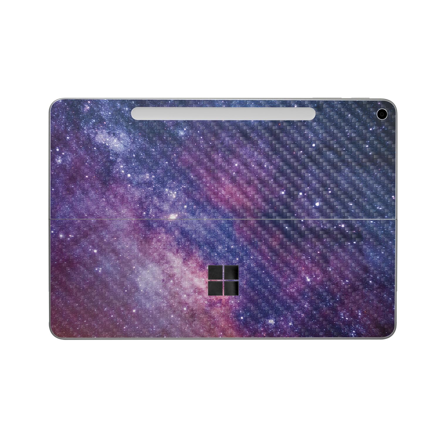 Carbon Fiber Tablet Skin Compatible with Microsoft Surface Pro 12" (2025) - Violet Stars - Premium 3M Vinyl Protective Wrap Decal Cover - Easy to Apply | Crafted in The USA by MightySkins