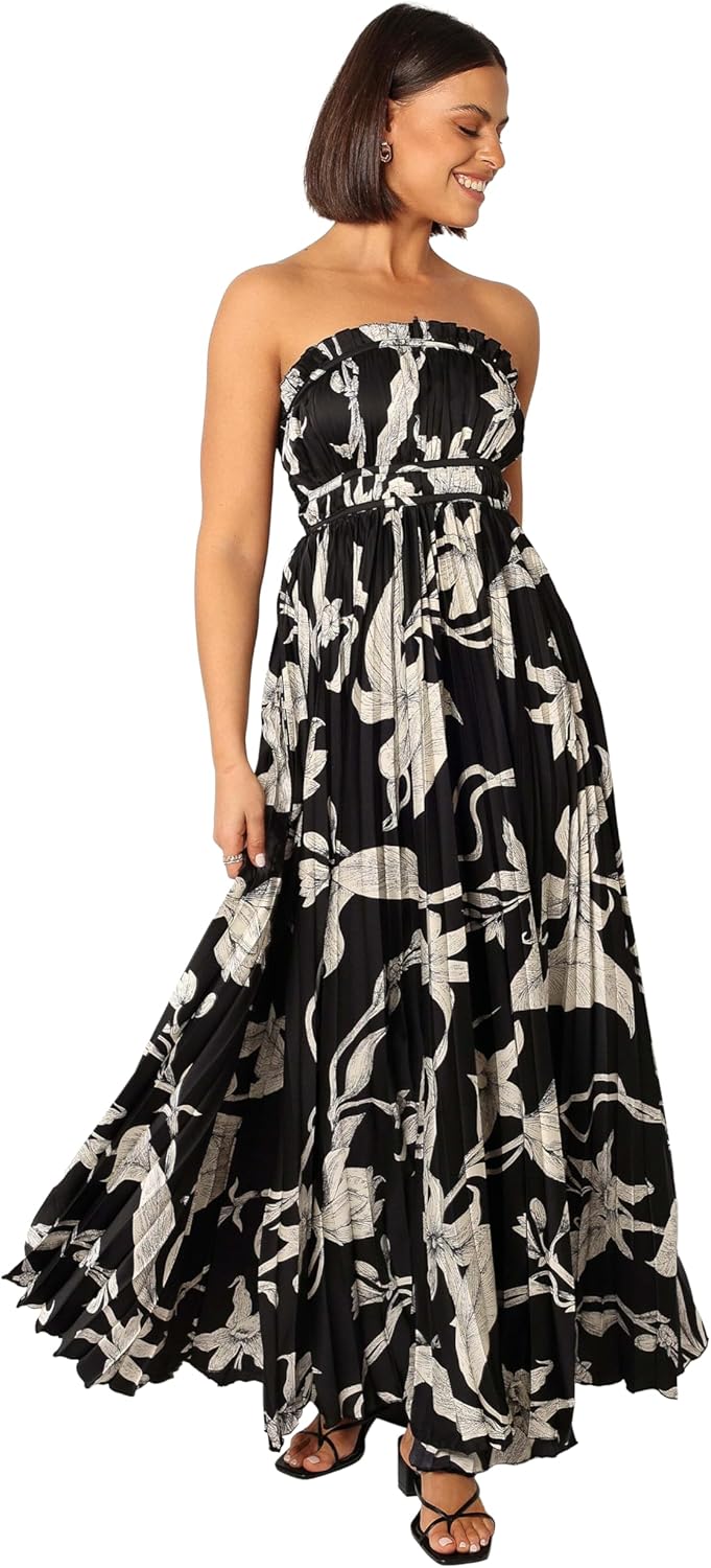 Petal & Pup Womens Angelique Strapless Maxi Dress