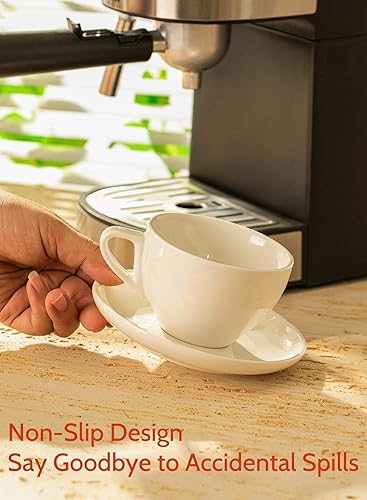 Vista 23 de Sweese - Tazas de porcelana con platillos (6 unidades), varios