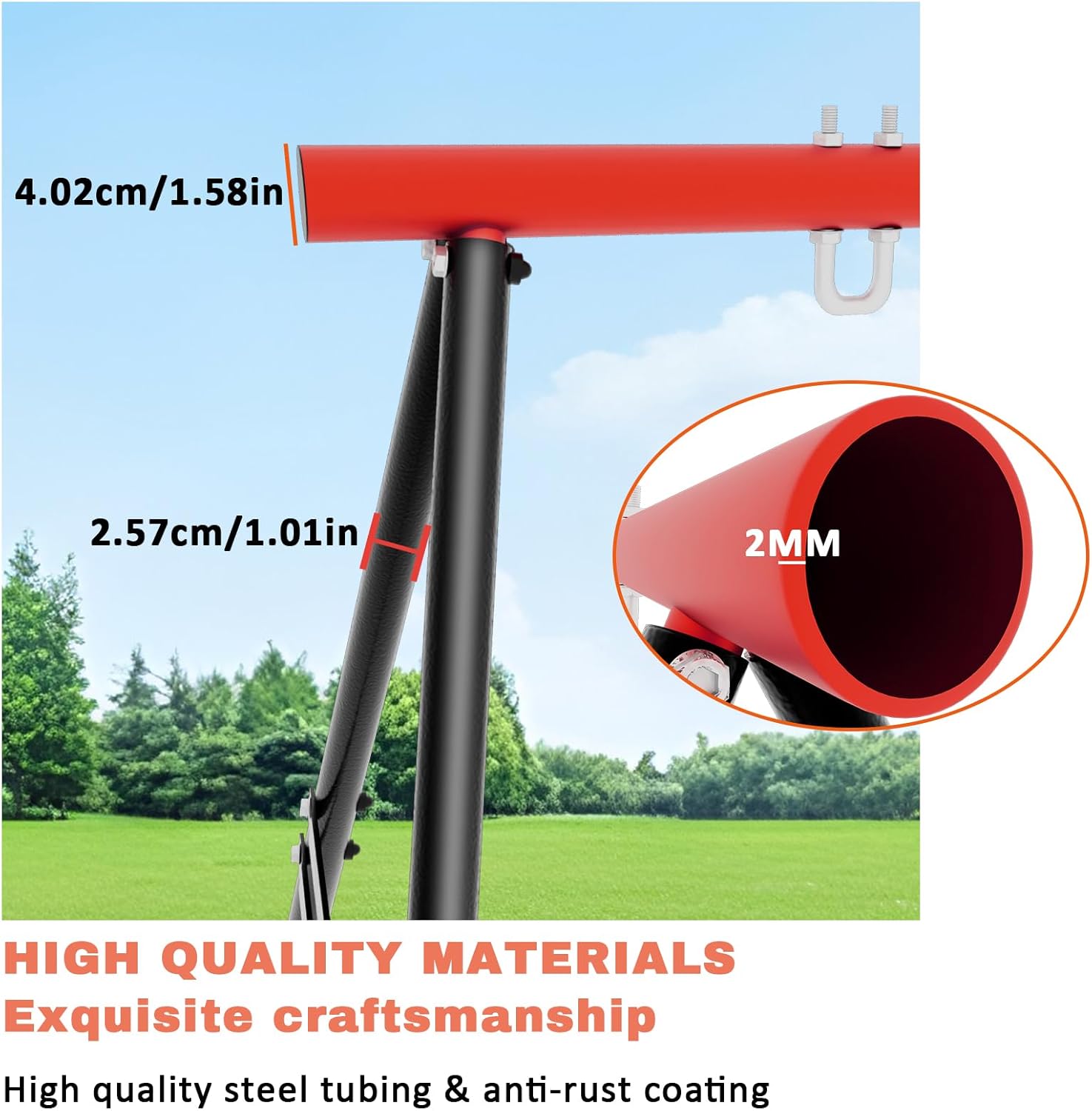 Swing Sets for Backyard, Outdoor Porch Swing Frame, Hammock Chair Stand Only, Max Load 550Lbs, for Patio, Playground, Park