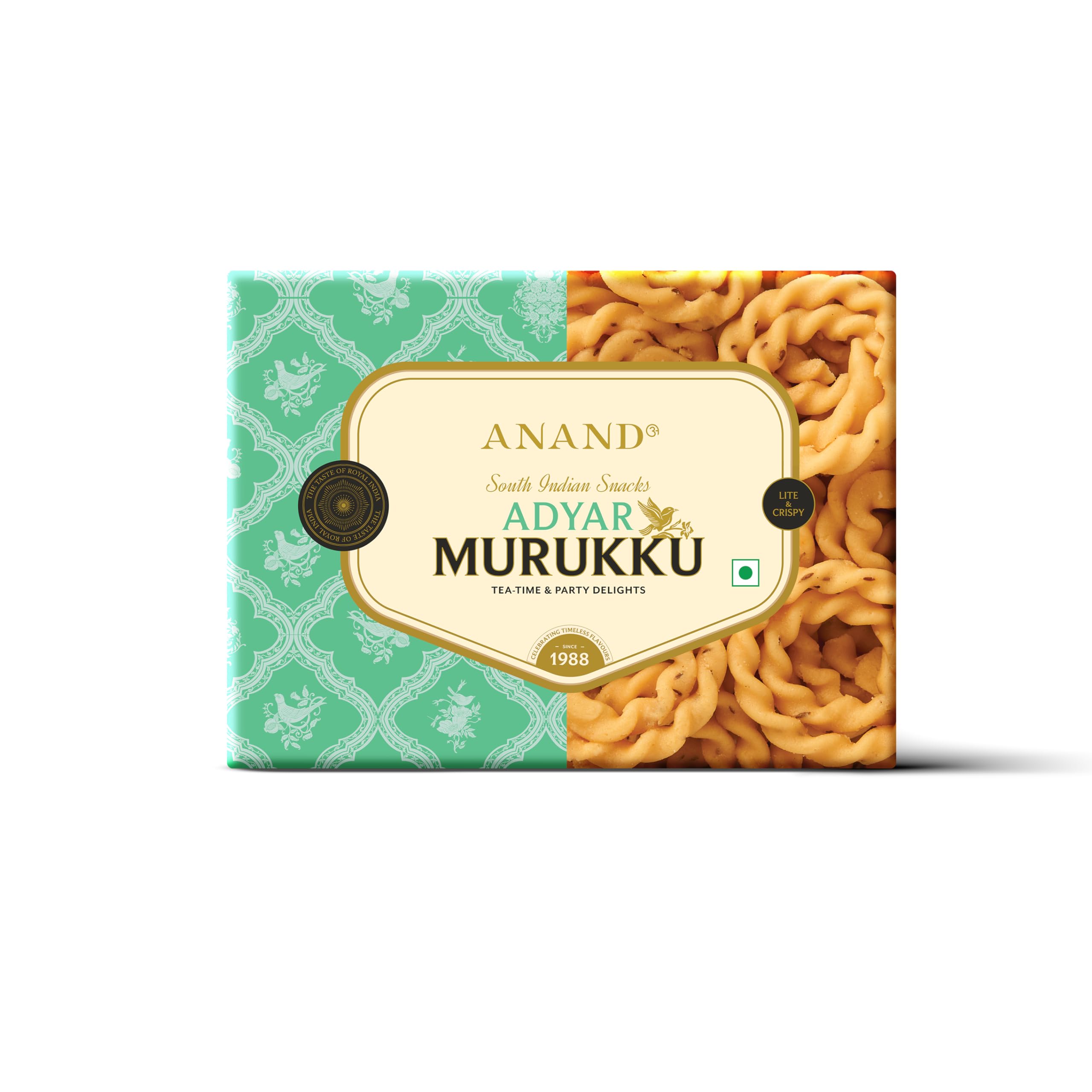 ANAND Adyar Murukku | Indian Snacks | Delicious, Chrunchy Namkeen, Ready to Eat | Cholesterol Free, No Trans Fats, No Preservatives (Pack of 2x200 gram) (B0B1B6B8QK) Amazon Price History, Amazon Price Tracker