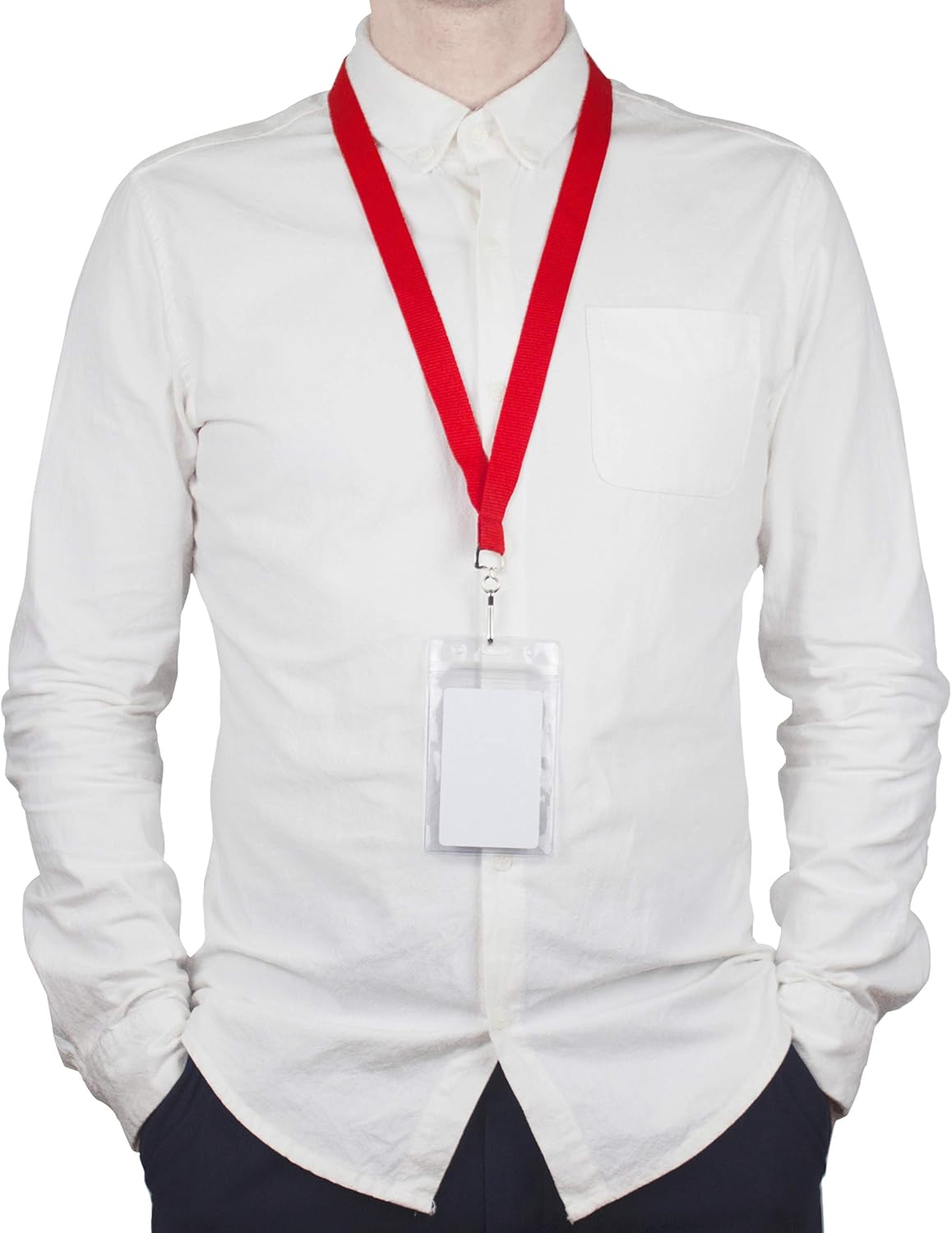 12 Pack Cruise Lanyard with Waterproof ID Card Holder, Colorful Solid Color Durable Lanyard with Badge ID Holder for Badge Card and Carnival Sail (Red) - Image 7