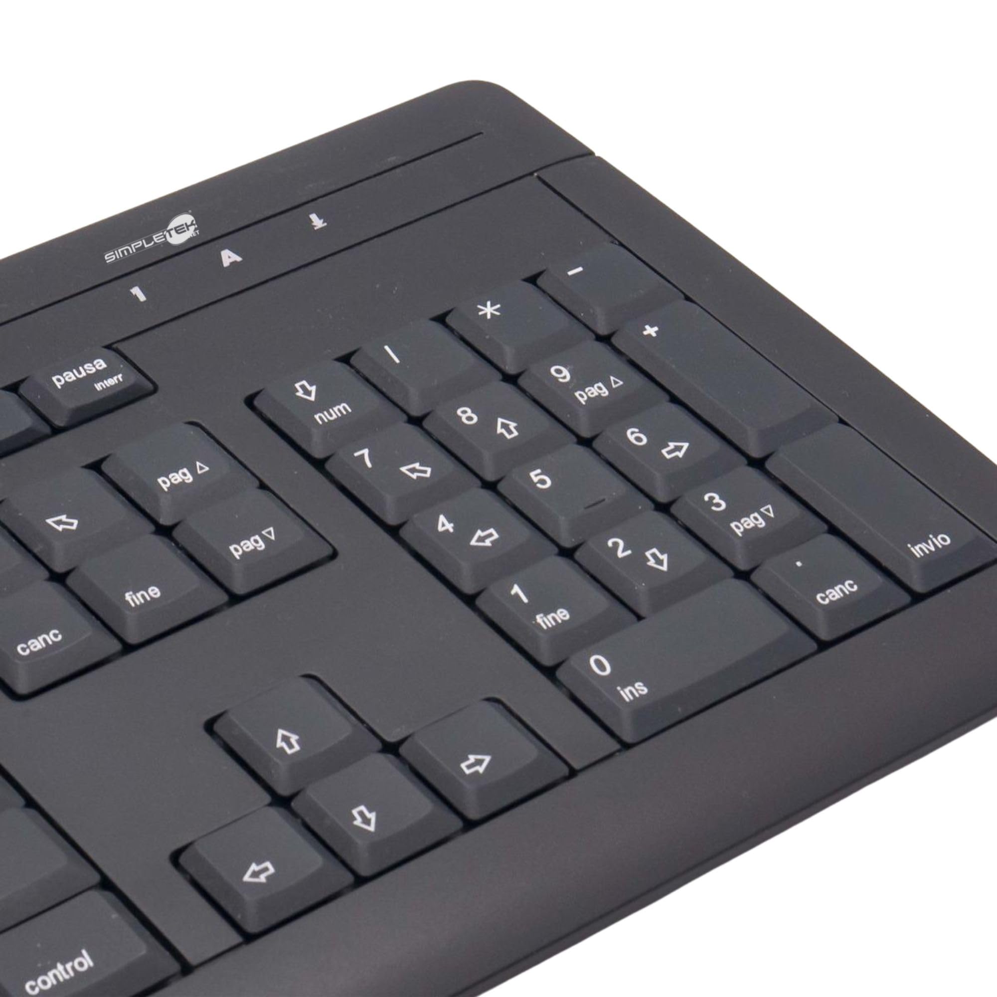 SIMPLETEK - Tastiera Cablata Silent USB | Layout Italiano QWERTY, Meccanismo a Forbice SX, Anti-Schizzo (Ricondizionato)