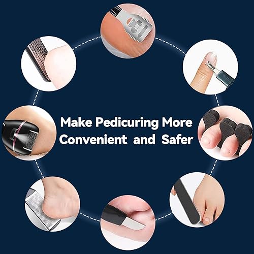 Miniatura 6 de Removedor eléctrico de callos para pies con 3 cabezales de rodillo, 2 velocidades, recargable, impermeable, kit de pedicura profesional 17 en 1,