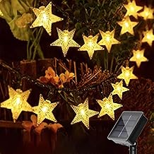 CBK 80 Twinkle Star LED Fairy String Solar Light Silicon LED Bulbs 10 Meter Waterproof 8 Mode Outdoor/Indoor Waterproof Solar Powered Led String Light,Decorations for Garden Yard Balcony(Warm Yellow)