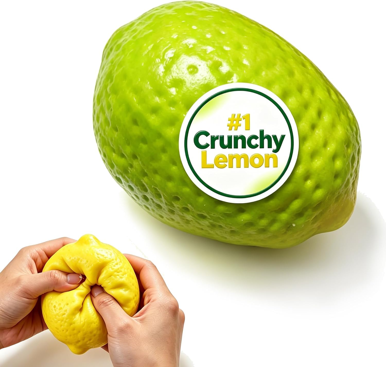 Crunchy Lemon Squishy Asmr Stress Ball with Colorful Beads Filling — image 1