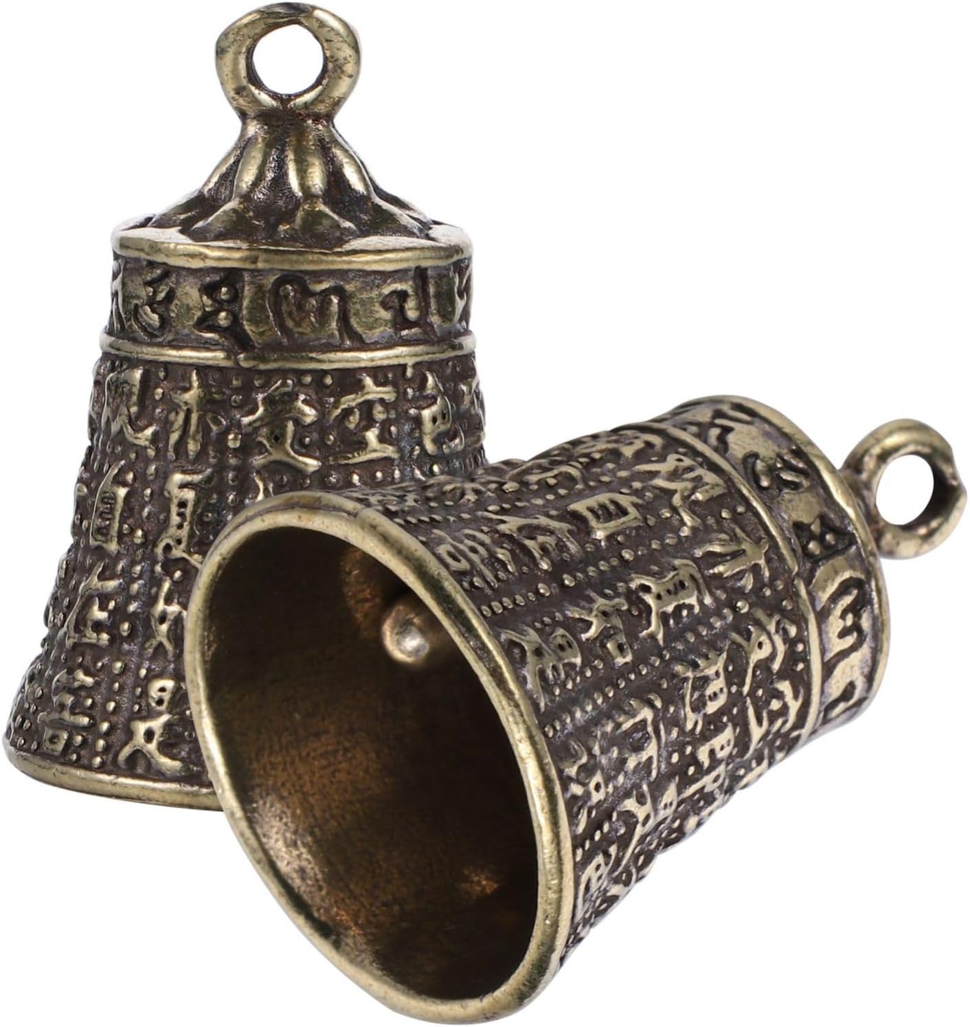 Small Christmas Bells,Christmas Hanging Bells, Hand Bell,2pcs Key Chain Wind Chime Keychain Craft Bells