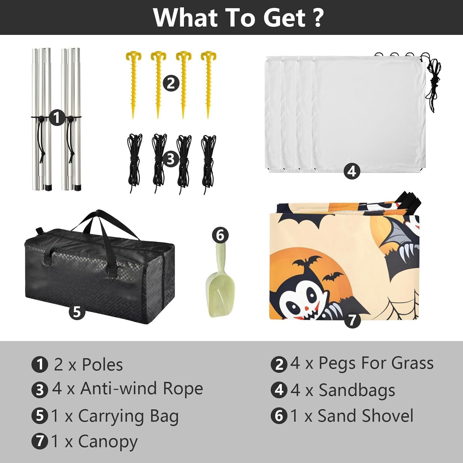 ALAZA Devil Spider Web Halloween Beach Tent Sun Shelter UPF50+ Protection Beach Shade Canopy w/ 4 Sandbags for Outdoor Camping, Fishing, Backyard Fun, Picnic, 10x9 ft