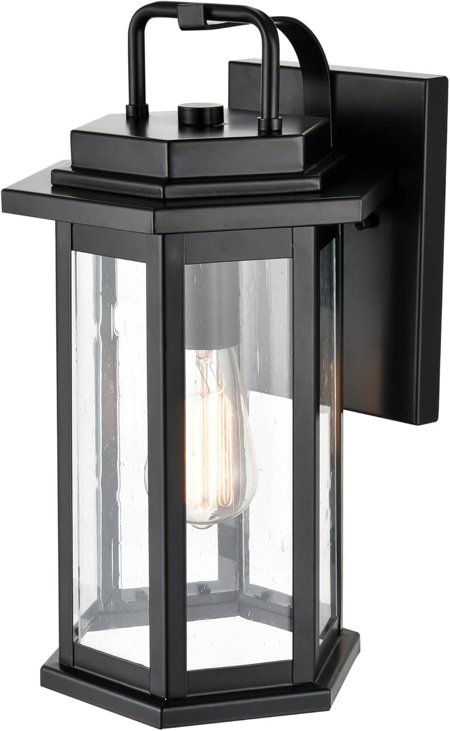 ML Lighting Ellis 1-Light Outdoor Wall Sconce Powder Coated Black