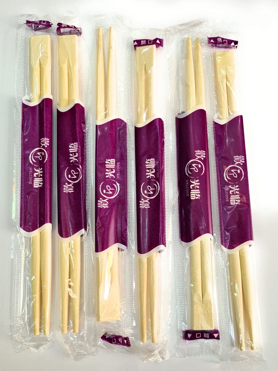 BRIGHTAIL INFRA Eco-Friendly Disposable Bamboo Chopsticks Individually Wrapped Pair, Pack of 50 Pairs