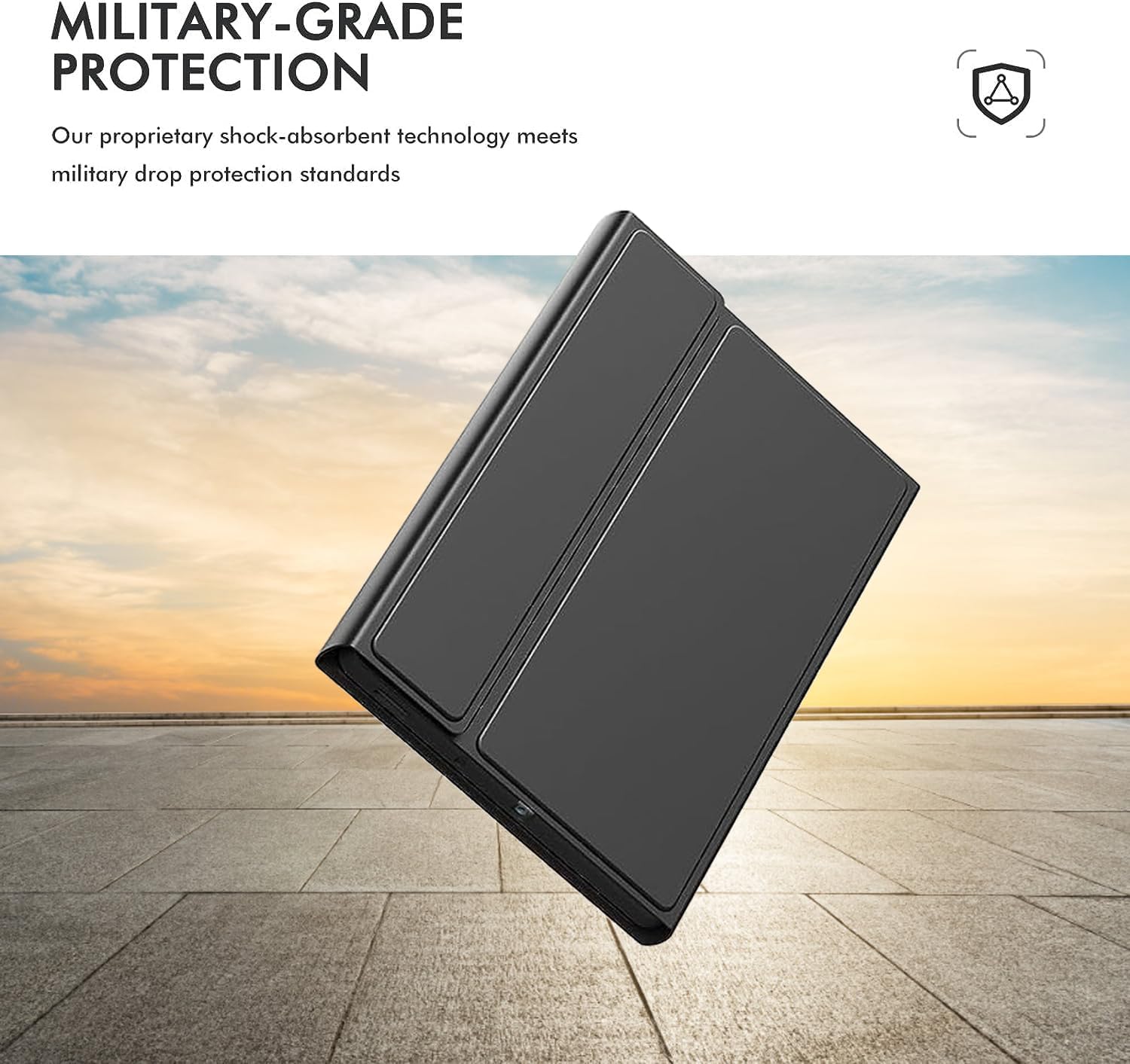 Touchpad Keyboard Case for Samsung Galaxy Tab S10 Lite/ S10 FE/ S9 FE 5G 10.9 Inch/Tab S9 11 Inch, 7 Color Rainbow Backlight Detachable Bluetooth Trackpad Keyboard Folio Smart Cover