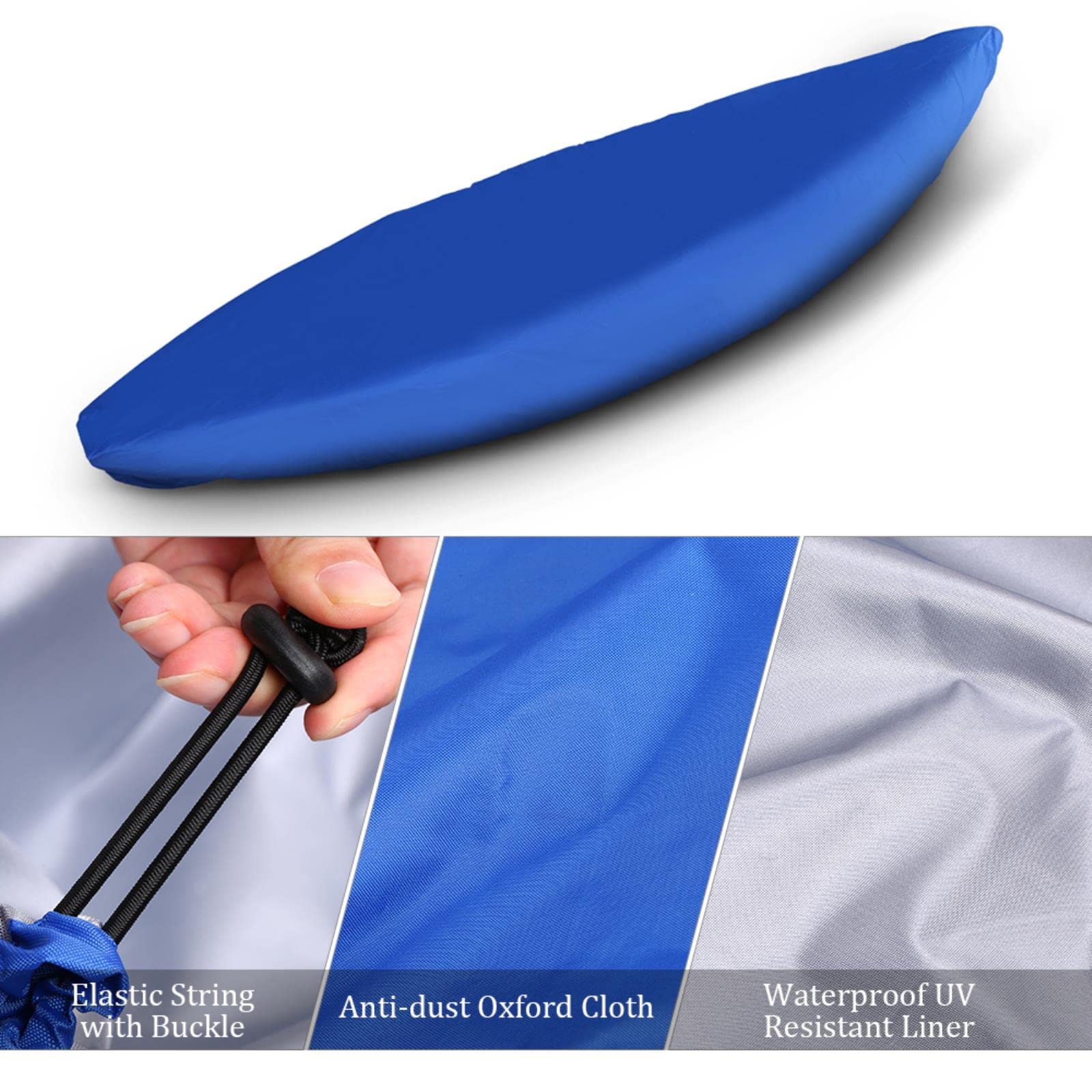 Copertura Professionale Universale per Canoa Kayak per Barche Copertura Antipolvere Scudo Impermeabile Resistente ai Raggi UV per Copertura Canoa Kayak per Barche-Blu 5m