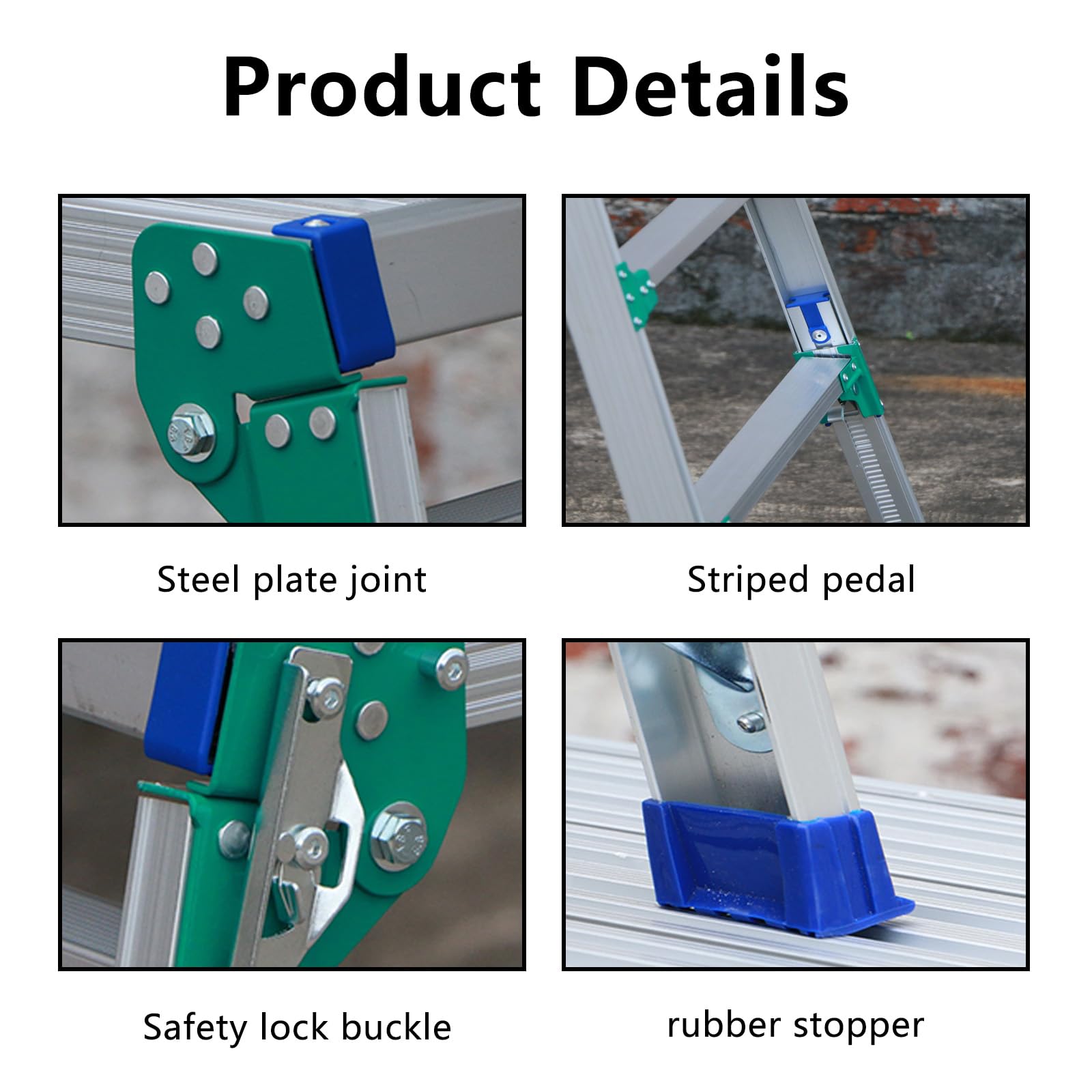 Plataforma de Trabajo Portátil Multifuncional de Aluminio,Plataforma de andamio,Plataforma de trabajo de aluminio para limpieza de techo,pintura y lavado de automóviles,carga má(Size:29.1*15.7*29.1in)