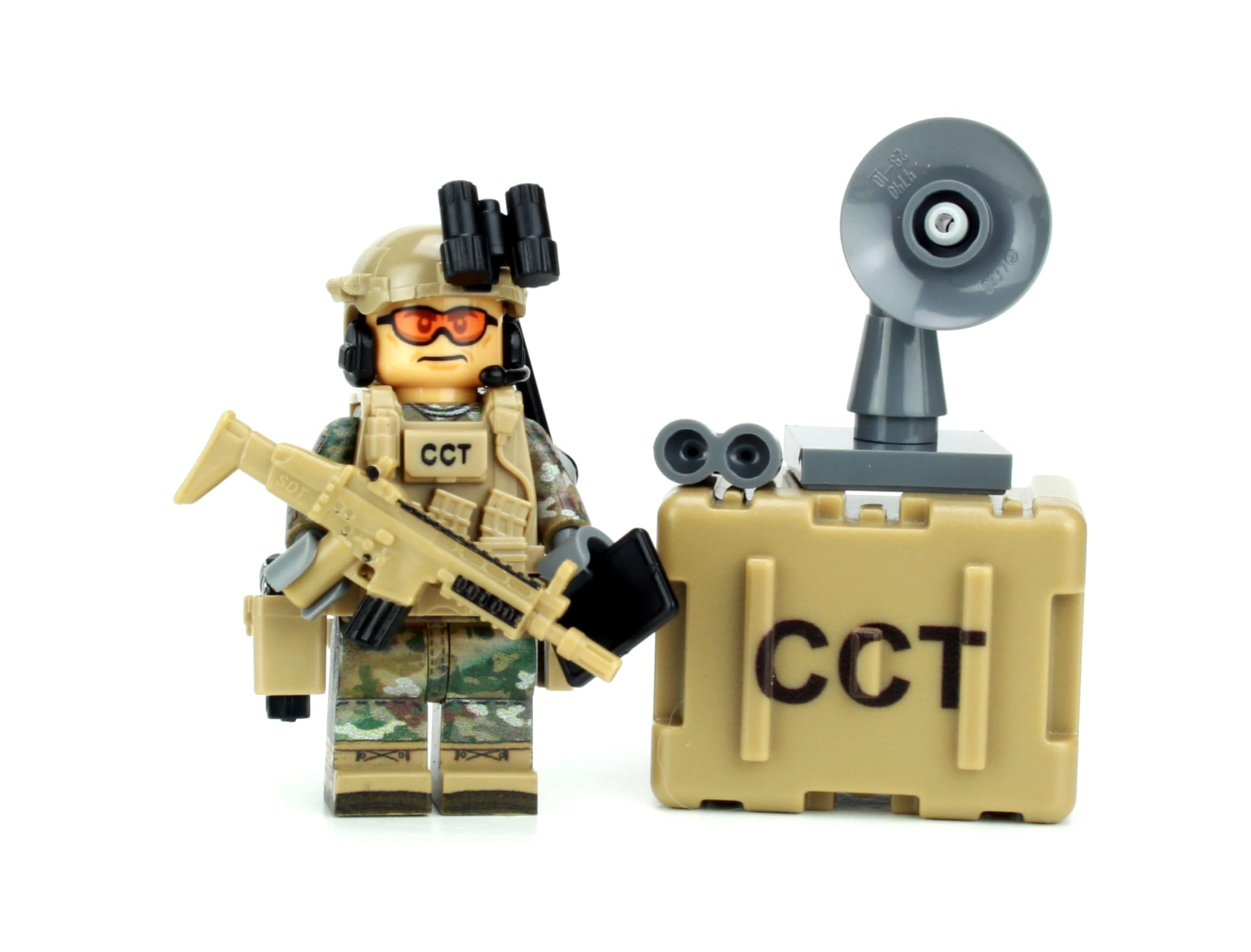 Battle Brick 1.6 Inches Tall Collectible CCT Air Force OCP Soldier Custom Minifigure | Accessories Made in The USA | Genuine Military Minifig | Printed Camo | Great Gift for Ages 10+ to Adult AFOL