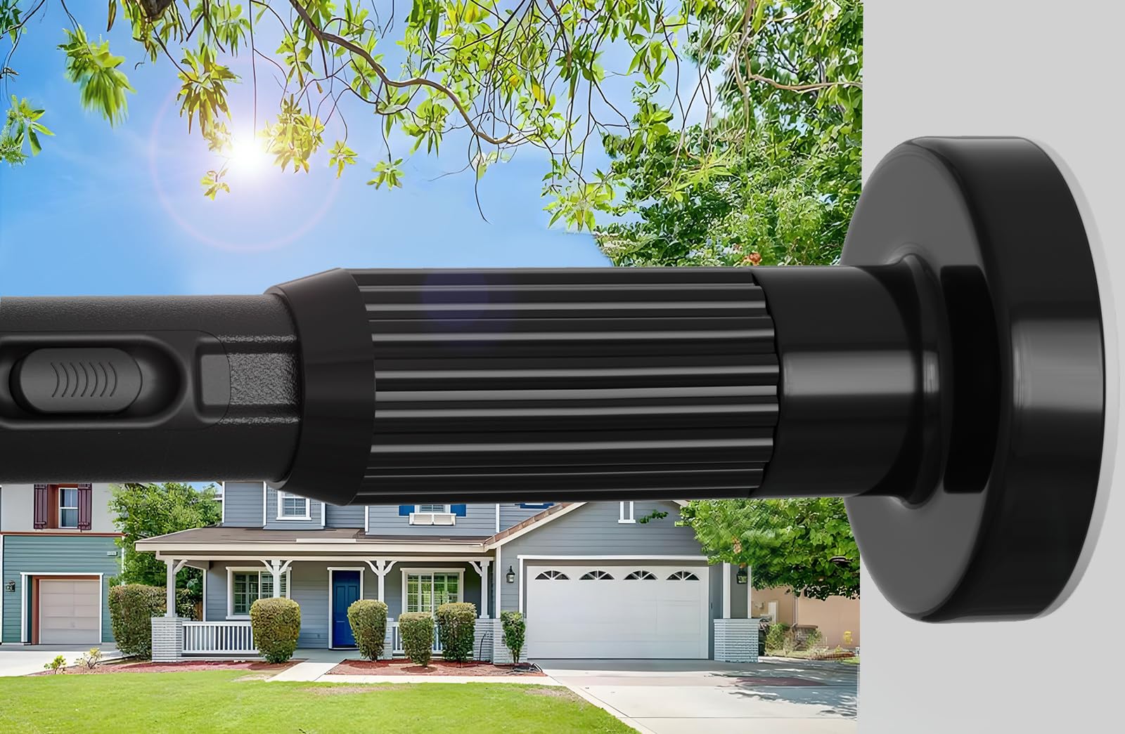 Tension Curtain Rod，40-126.5IN(3.33-10.54Ft) One-Click Fast Extension Rod Easy to Install Black Long Outdoor Curtain Rods No Drilling Never Rust for Window or Shower Patio Diameter 1.26 Inches