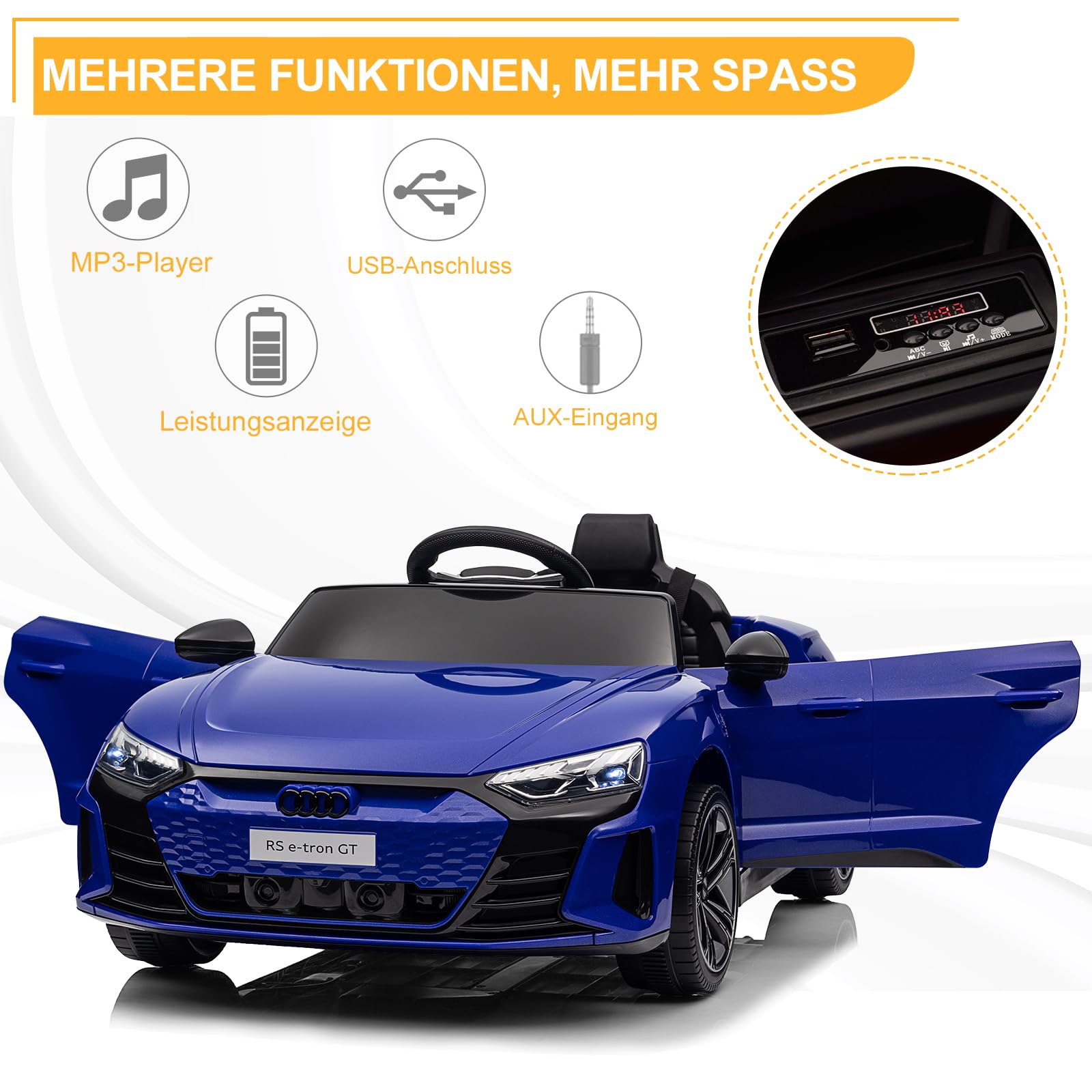 LALAHO Kinder Elektroauto 12V Dunkelblau