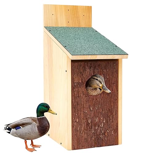 Yaocom 22.8 x 14.6 x 11.0 Inch Wooden Duck Nesting