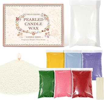 SCENTORINI Pearled Candle with 20 Wicks, 2.42 lb Scented Candle Sand, 7 Scents Sand Wax DIY, Candle Making Kit for Weddings, Party, Valentines Day, Mothers Day Gift, Christmas, Thanksgiving