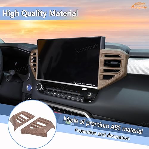 Vista 179 de Cubierta de salida de aire lateral para consola central de automóvil, compatible con Toyota Tundra 2022+ Sequoia 2023+ cubierta de panel de aire