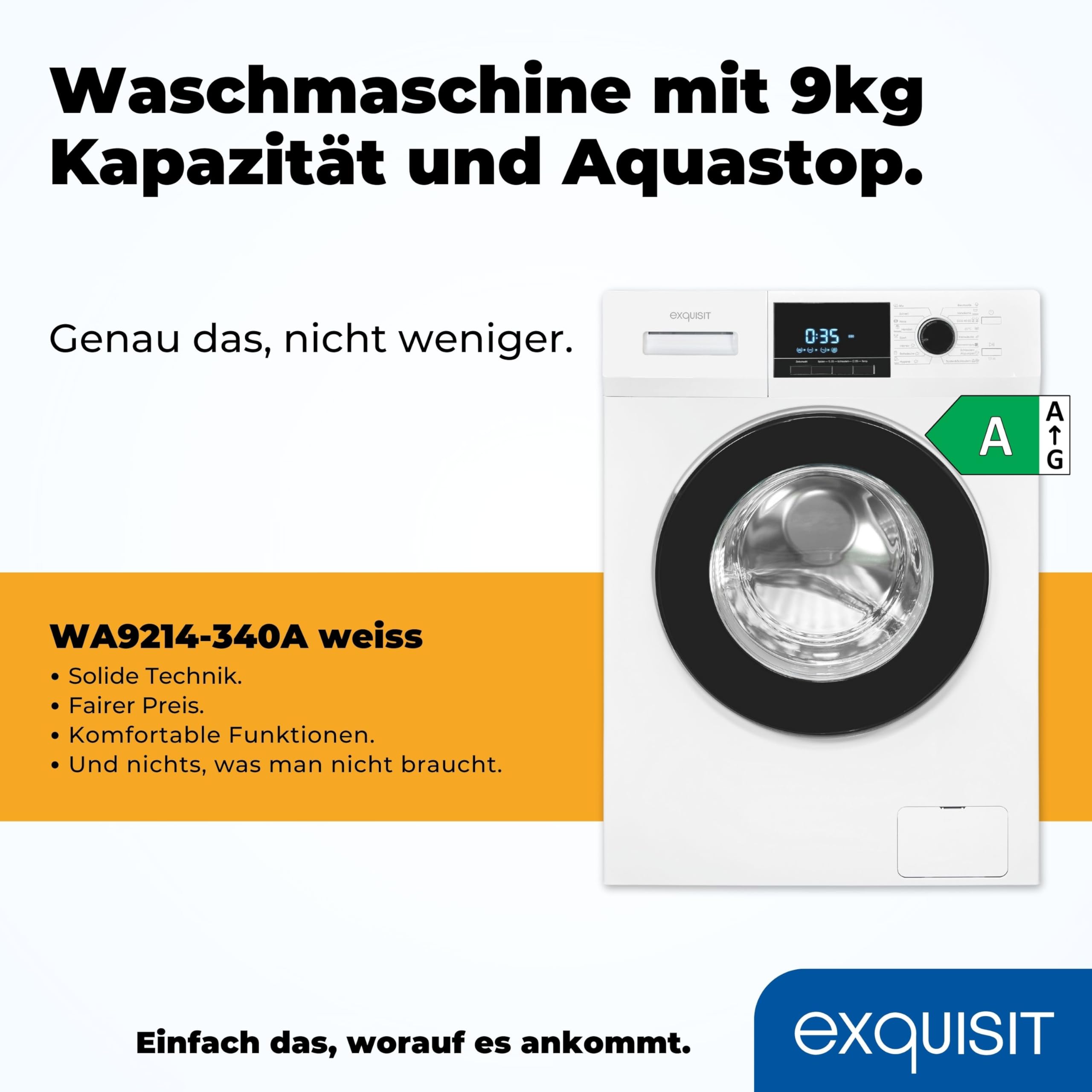 Exquisit Kondensationstrockner TK810-060 weiss | 8 kg Füllmenge | Knitterschutz, Weiß