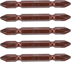 MISNODE Conjunto de 5 peças de pontas de chave de fenda, conjunto de pontas de chave de fenda dupla de aço de liga, conjunto de cabeça de broca também aperta para substituição de reparo elétrico, 6,5 cm/2,56 polegadas de comprimento