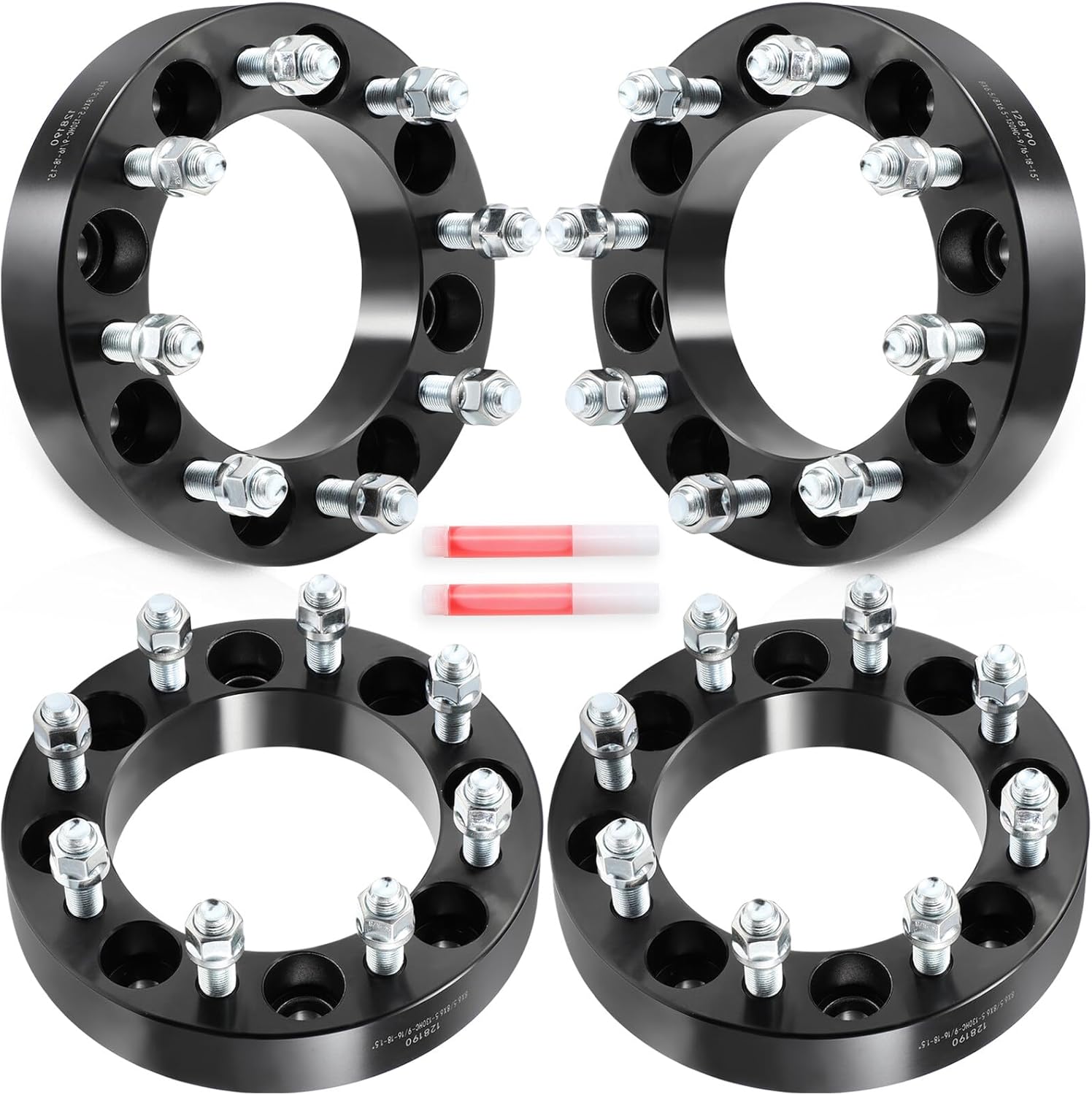 SCITOO 4pcs 8x6.5 Wheel Spacers 1.5" Studs 9/16-18 Bore 130mm Fit for Ford E-350 Super Duty 2004-2014, for Ford E-250 2003-2014, for Ford E-150 2010-2014
