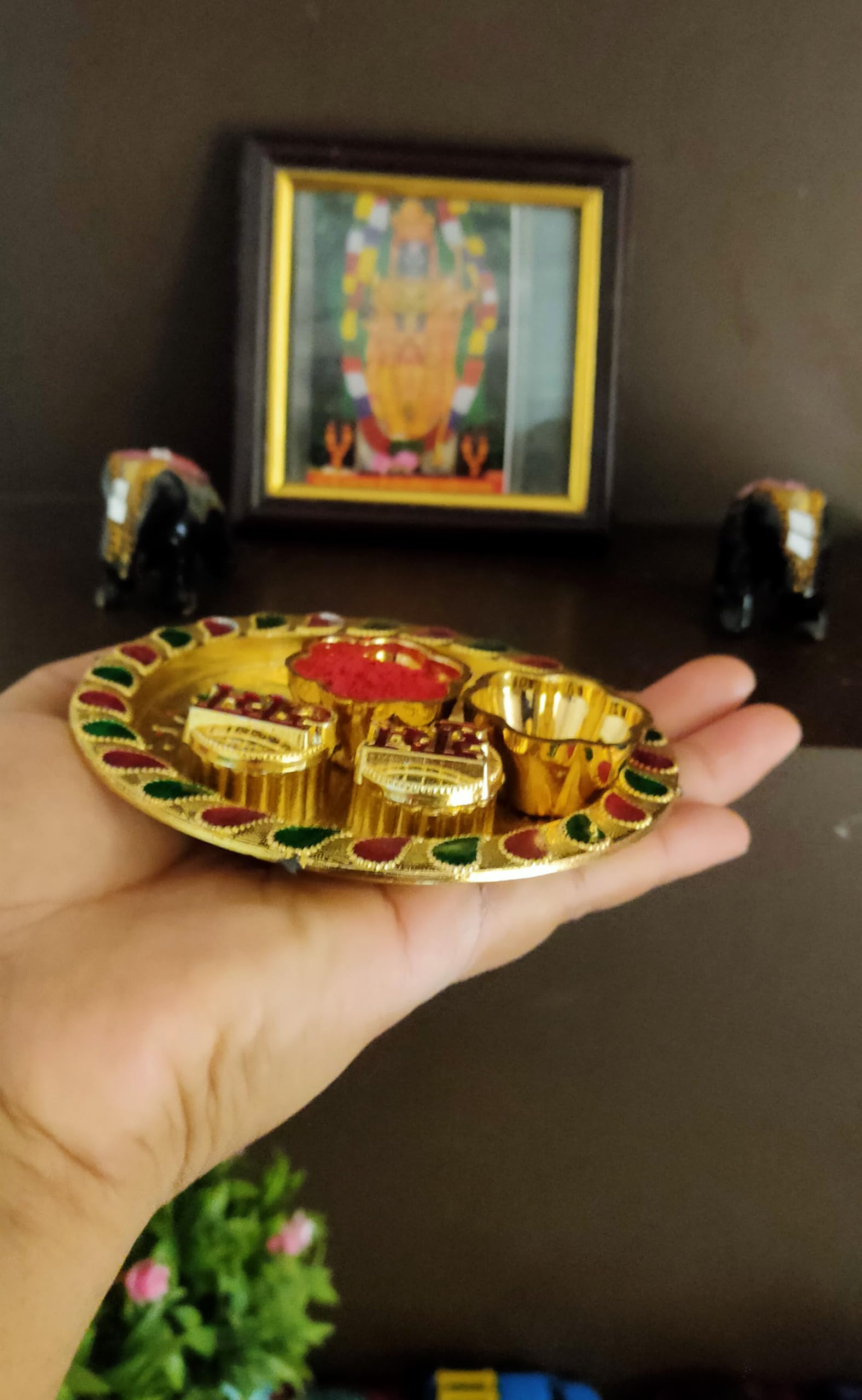 KAVIM® RAKHI 1 Designer n 1 Lumbs Rakhi with 4. 5 inch plate Roli Chawal Pack Rakhi for Brother & Kids RA 24533 1