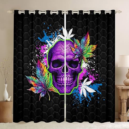 Miniatura 13 de Manfei Cortinas de ventana de pájaros, notas musicales y estampado de flores, cortinas de ventana para niños, niñas, adultos, tratamiento de ventana