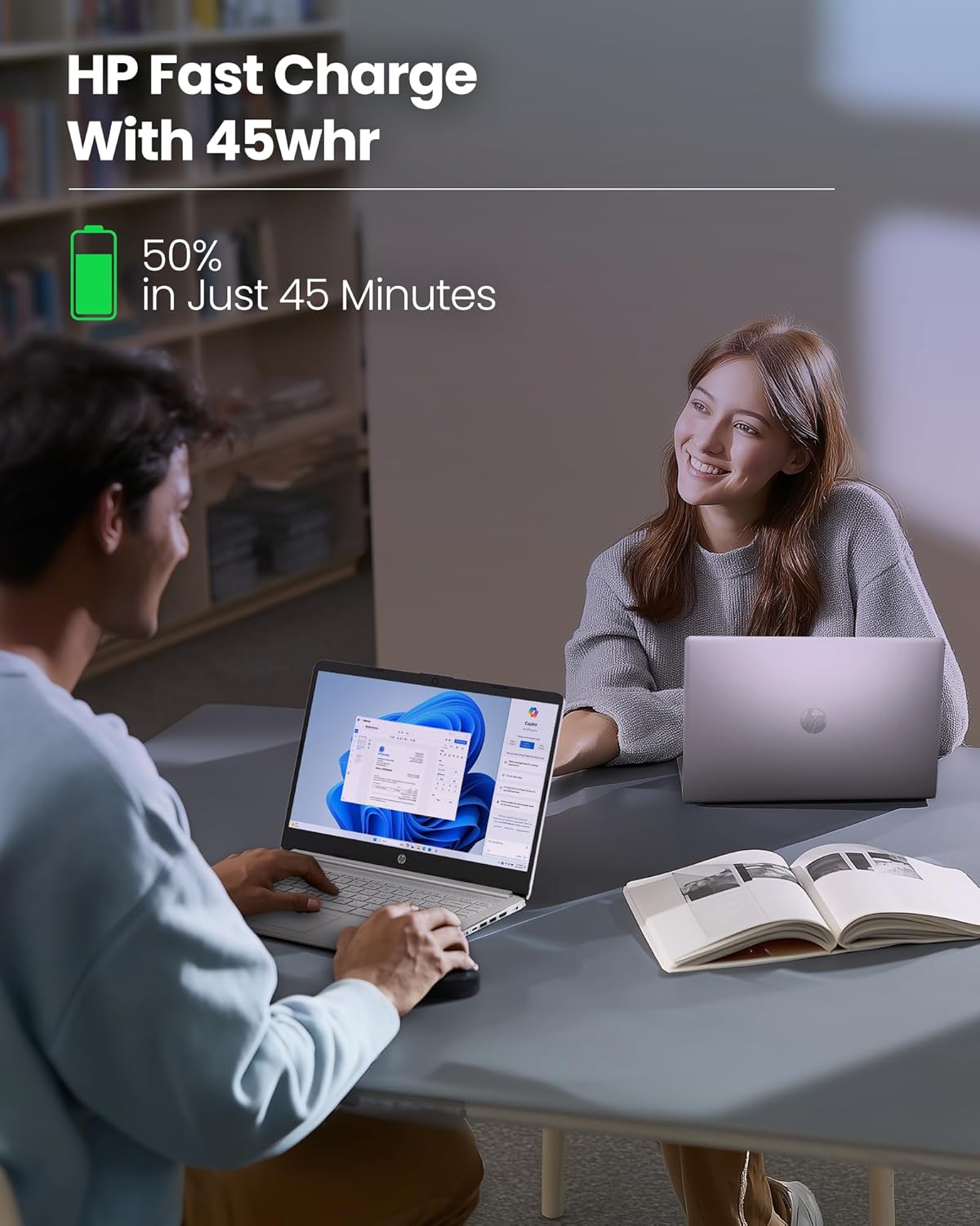 HP 14 Inch Student Laptop 2026 Ultra Light, Intel N150(Beats N4120), 16GB RAM, 384GB Storage(128GB UFS+256GB MSD),1 Year Microsoft 365, Wins 11 Pro, Copilot Key, Patented KB Kit, Natural Sliver