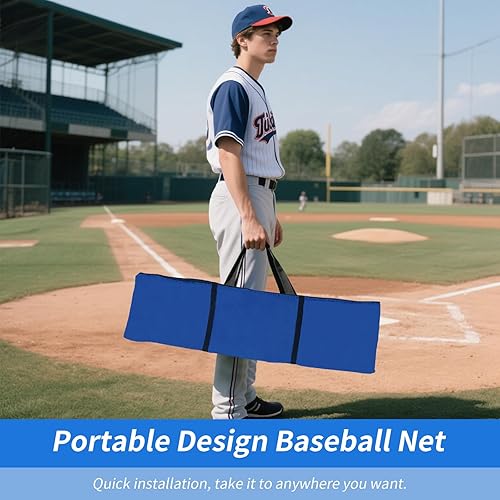 Miniatura 6 de Red de béisbol para patio trasero de 20 x 10 pies, para entrenamiento de softbol, uso en interiores, portátil, para golpear en la espalda, redes